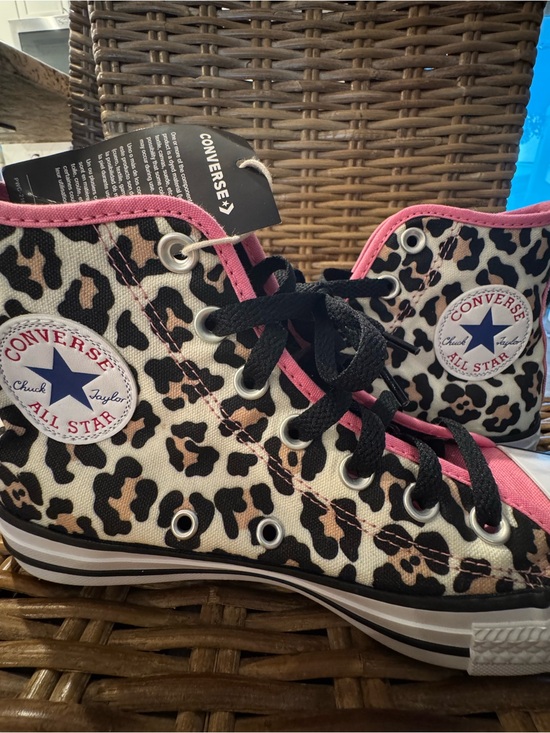Converse Shoes - Converse Chuck Taylor All Star Leopard Print High Top - Pink Trim